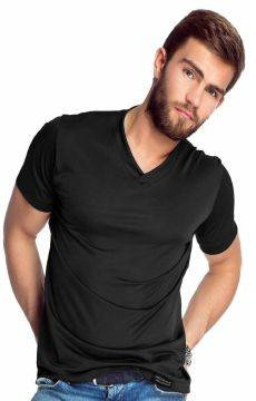 Czarny t-shirt MEWA 6087 Caro