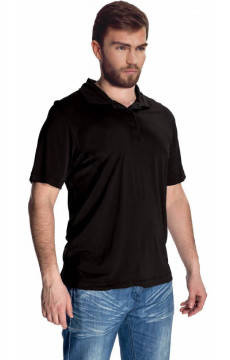 Koszulka męska polo z jedwabiu wiskozowego Mewa 6318